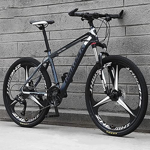 Mountain Bike : JZTOL 24 / 26 Inch Off-Road Mountain Bike 21 / 24 / 27 Speed Dual Disc Brake Full Suspension Outdoor Mountain / City Bike Adult Men And Women (Color : B~26 Inch, Size : 24 Speed)
