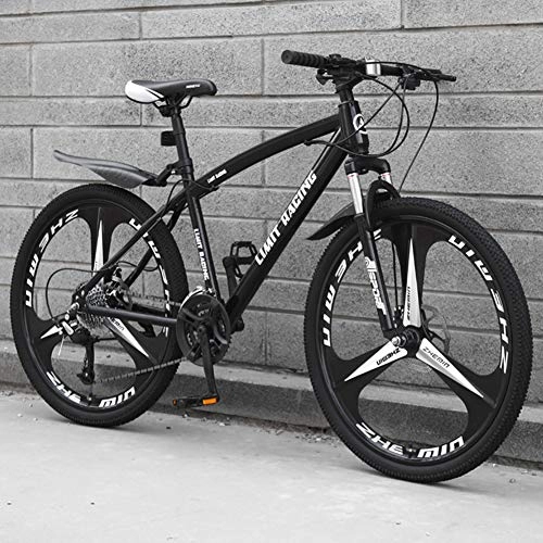 Mountain Bike : Mountain Bike, Adult Men And Women Travel MTB Bik, Double Disc Brake High Carbon Steel Frame Variable Speed Bikes, Outdoor Cycling, Black 27 speed, 26 inches