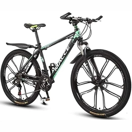 PhuNkz  PhuNkz 26 inch Mountain Bike for Adult Mens Womens Bicycle Mtb 21 / 24 / 27 Speeds Lightweight Carbon Steel Frame with Front Suspension / Green / 21 Speed