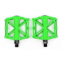  Spares bicycle pedal Ultralight Sealing Bearing Pedals Durable Cycling Aluminum Alloy Mountain Road Mtb Flat Platform Bike Parts Accessories non-slip bicycle pedal (Color : Green)