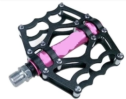 BUNGAA Mountain Bike Pedal Bottom brackets, Bicycle Pedals, MTB Mountain Aluminum Alloy Bike Footrest Big Flat Ultralight Cycling Pedal (Color : Roze)