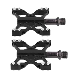 Shipenophy Mountain Bike Pedal Shipenophy Bicycle Flat Pedals, Aluminum Platform Bicycle Pedal Aluminum Alloy and ‑molybdenum Steel Material Non-Slip for Mountain Road Bike for Most Bicycle