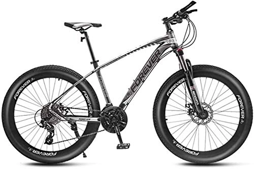 Fat Tyre Mountain Bike : Adult-bcycles BMX 24" Mountain Bike for Adulti, Telaio Fat Tire Dual-Sospensione della Bicicletta della Montagna, della Lega di Alluminio, all Terrain Mountain Bike, 24 / 27 / 30 / 33 velocit