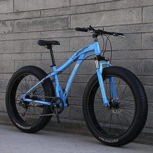 Fat Tyre Mountain Bike : Adult-bcycles BMX Mountain Bikes, Fat Tire Hardtail alto tenore di carbonio della struttura d'acciaio della bicicletta della montagna, molla di sospensione della forcella della bici di montagna, doppi