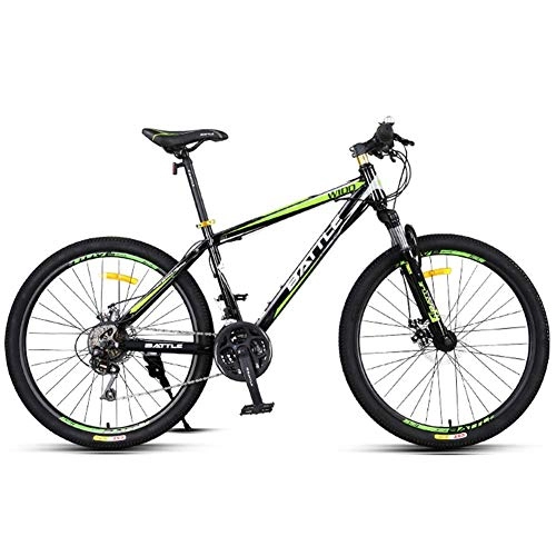 Fat Tyre Mountain Bike : AZYQ Mountain bike a 24 velocit, bicicletta hardtail da 26 pollici per adulti con telaio in acciaio al carbonio, mountain bike da uomo per tutti i terreni, bici antiscivolo, verde, verde