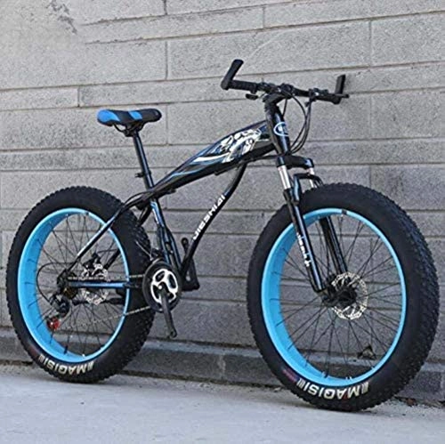 Fat Tyre Mountain Bike : BMX della bici di montagna della bicicletta for l'adulto, Fat Tire Hardtail MBT Bike, ad alta acciaio al carbonio Telaio, doppio freno a disco, ammortizzante della forcella anteriore 6-11