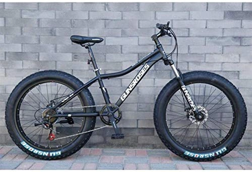 Fat Tyre Mountain Bike : CSS Motoslitta da 26 pollici 4.0 Fat Tire, Mountain bike a velocità variabile, 30 velocità, per uomo, donna, studente, nero, 30 7-14
