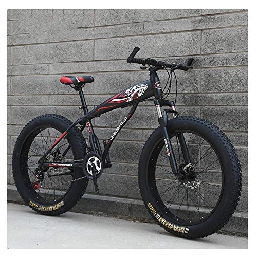 Fat Tyre Mountain Bike : Cxmm Mountain Bike per Adulti, Mountain Bike per Ragazzi Fat Tire Mountain Bike, Mountain Bike Hardtail con Freno a Doppio Disco, Telaio in Acciaio ad Alto tenore di Carbonio, Bicicletta, Blu E,