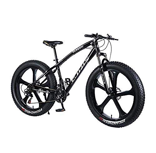 Fat Tyre Mountain Bike : CXY-JOEL Mountain Bike Bicicletta 26 × 4, 0 Pollici Fat Tire Mtb Bike Uomo S Hardtail Mountain Bike Ammortizzatore Forcella Anteriore e Dual Disc Brake-Green_30 Speed