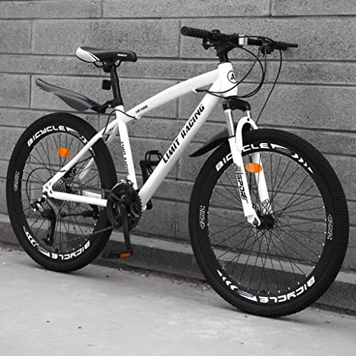 Fat Tyre Mountain Bike : Dsrgwe Mountain Bike, Mountain Bike / Biciclette, Acciaio al Carbonio Telaio, sospensioni Anteriori e Dual Freni a Disco, 26inch Ruote (Color : A, Size : 21-Speed)