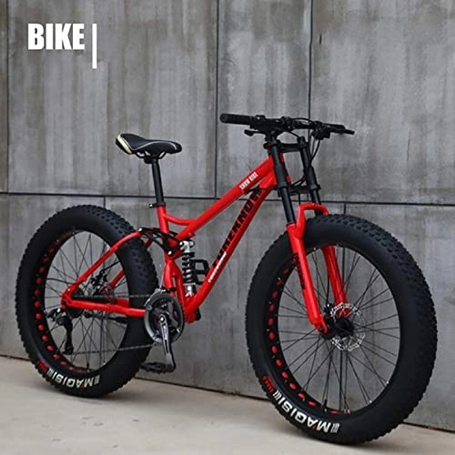 Fat Tyre Mountain Bike : GaoGaoBei 26 inch Fat Wheel Motorcycle / Fat Bike / Fat Tire Mountain Bike Beach Cruiser Fat Tire Bike Snow Bike Fat Big Tire Bicycle 21 Speed ​​Fat Bikes for Adult Blue 26IN, 24IN, Rosso, Super