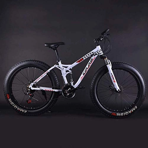 Fat Tyre Mountain Bike : Laicve Bici off-Road a velocit Variabile Biciclette da Corsa Leggera Fat Tire Mountain Bike per Adulti Uomini E Donne, pi Forti Doppio Freno a Disco Cruiser Bikes