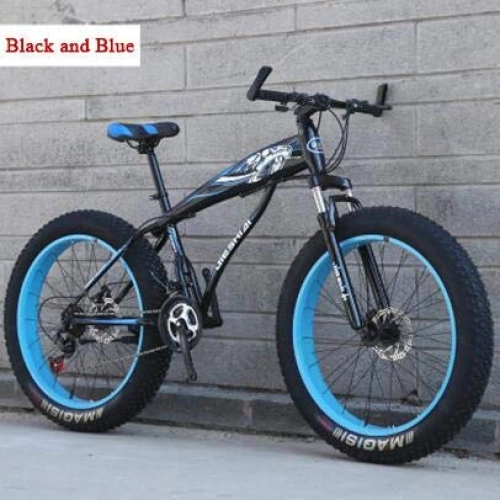 Fat Tyre Mountain Bike : LIANG 7 / 21 / 24 / 27 velocità 26x4, 0"Fat Bike Mountain Bike Snow Bicicletta Shock Forcella Ammortizzata, Senza Pieghevole, 7 velocità