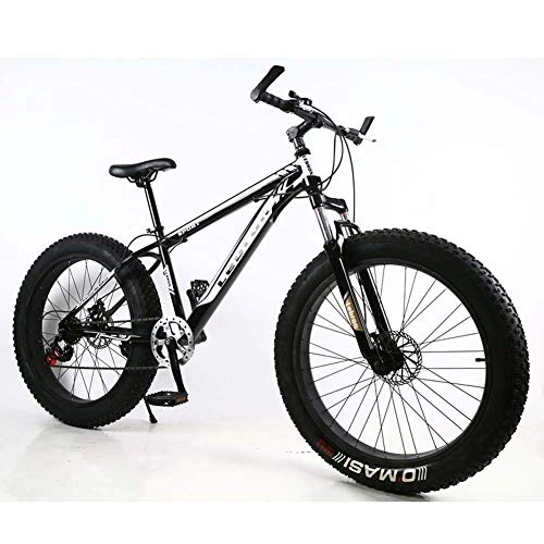 Fat Tyre Mountain Bike : LJXiioo Fat Bike 26 Ruote e Uomini Genere Bicicletta grassa da Snow Bike, Moda MTB 21 velocità Full Suspension Acciaio Doppio Freno a Disco Mountain MTB Bicicletta, E