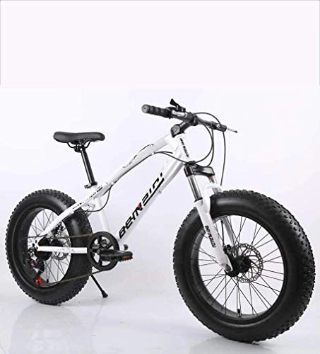 Fat Tyre Mountain Bike : LUO Bicicletta, Mountain Bike da Uomo Fat Tire, Doppio Freno a Disco / Bici da Crociera con Telaio in Acciaio ad Alto Tenore Di Carbonio, Bicicletta da Motoslitta da Spiaggia, Ruote da 26 Pollici, E,