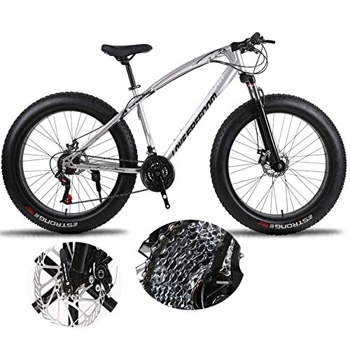 Fat Tyre Mountain Bike : LXDDP Mountain Bike da Uomo Fat Tire, Ciclismo all'aperto, Telaio in Acciaio ad Alta Resistenza da 26 Pollici / Medio, Ruote da 26 Pollici
