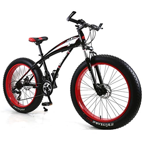 Fat Tyre Mountain Bike : Mountain Bike bicicletta MTB Sportiva da Montagna 24" Womens Mountain Biciclette Ravine bicicletta con doppio disco anteriore sospensione 21 / 24 / 27 velocità, acciaio al carbonio Telaio Mountain Bike Me