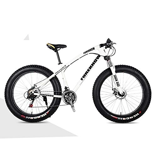 Fat Tyre Mountain Bike : Mountain Bike per Adulti, Freni A Doppio Disco Anteriori E Posteriori, Bici da Spiaggia con Pneumatici Grassi Ammortizzanti, A, 20 inch 21 Speed