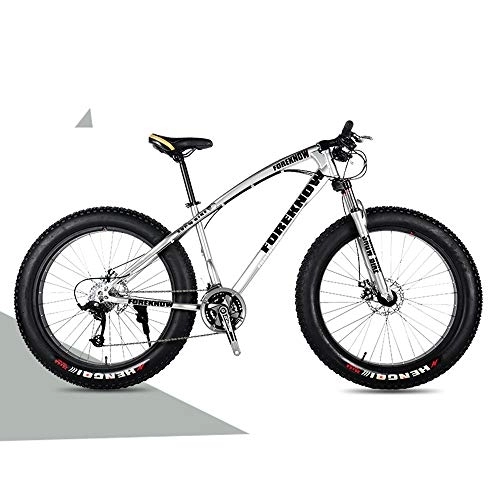 Fat Tyre Mountain Bike : Mountain Bike per Adulti, Freni A Doppio Disco Anteriori E Posteriori, Bici da Spiaggia con Pneumatici Grassi Ammortizzanti, H, 24 inch 24 Speed