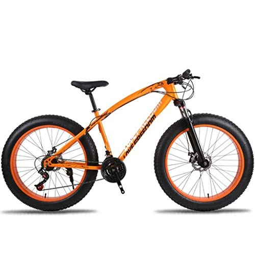 Fat Tyre Mountain Bike : Mountainbike Bici Bicicletta MTB 26 Pollici Mountain Biciclette 7 / 21 / 24 / 30 Costi Leggera In Lega Di Alluminio Telaio Full Suspension Freno A Disco MTB Mountain Bike ( Color : Orange , Size : 27speed )