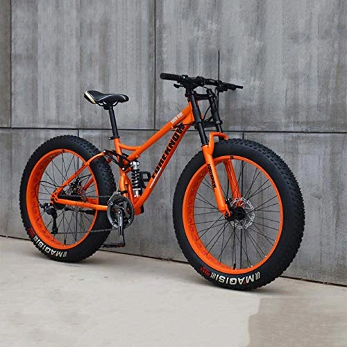 Fat Tyre Mountain Bike : MW Bicicletta, Mountain Bike, 26 Pollici 7 / 21 / 24 / 27 Speed ​​Bike, Studenti delle Donne degli Uomini A velocità Variabile Bike, Fat Tire Mens Mountain Bike, E, 7 Speed