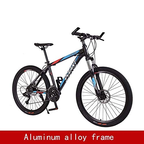 Fat Tyre Mountain Bike : MW Bicicletta, Mountain Bike, Bicicletta della Strada, Hard Tail Bici, 26 / 24 Pollici 21 Speed ​​Bike, Lega di Alluminio Adulta della Bicicletta, Bicicletta Colorata, Black Blue, 26 Inches