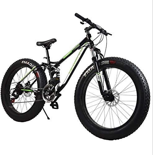 Fat Tyre Mountain Bike : Portable Mountain Bike Downhill Mtb biciclette / bicicletta consigliato Mountain bici della bicicletta, in lega di alluminio Telaio 21 Velocità 26 "* 4.0 Fat Tire bicicletta della montagna Grasso Bike