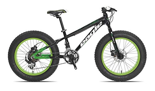 Fat Tyre Mountain Bike : Tecnobike - Fat MTB Bike - all Around MTB - all Terrain - 20' Inches - Nero / Verde