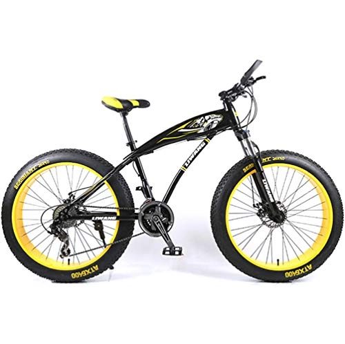 Fat Tyre Mountain Bike : TXX Moto da Neve Ruote da Mountain Bike 26 / 24 Pollici, Spostamento Disco Bis, Outdoor Atv Off-Road Gatto Delle Nevi / black yellow / 7 speed / 24 pollici