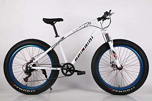 Fat Tyre Mountain Bike : TXX Motoslitte, Atv Pneumatici Larghi Plus 4.0, Smorzamento Disco Mountain Bike, Bici Spostamento Zxc Atv / Weiß / A