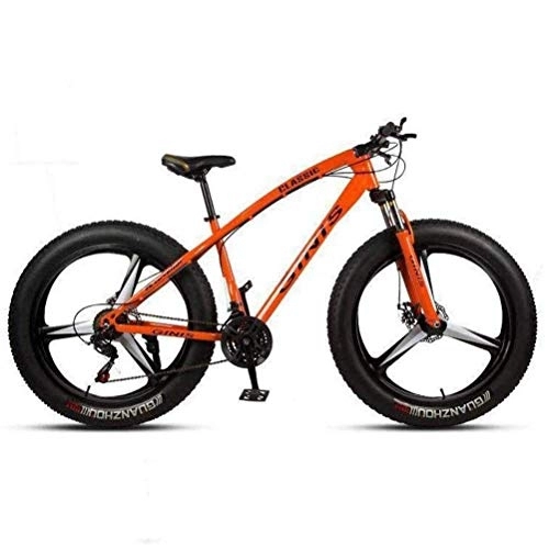 Fat Tyre Mountain Bike : WJSW Mountain Bike - City Road Bicycle Dual Suspension Mountain Bikes Sport Leisure (Colore: Arancione, Dimensioni: 27 velocità)