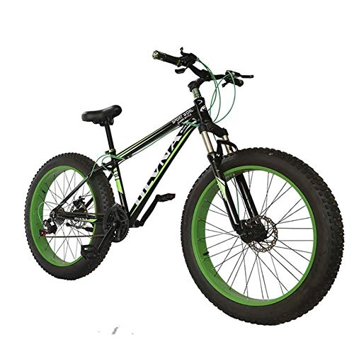 Fat Tyre Mountain Bike : WRJY Fat Bike 26 Ruote e Uomini Genere Bicicletta grassa da Snow Bike, Moda MTB 21 velocità Full Suspension Acciaio Doppio Disco Freno Mountain Bike MTB Bicicletta, A5