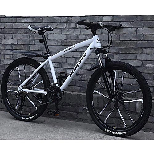 Fat Tyre Mountain Bike : WYBD.Y 26" Alta qualità Mountain Bike Biciclette, Telaio in Acciaio al Carbonio Leggero A 24 Alta qualità Mountain Bike Doppio Freno A Disco Cerchio in Lega Bici da Strada per Giovani Uomi