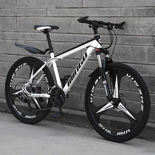 Fat Tyre Mountain Bike : WYBD.Y Mountain Bike Freno Fuoristrada A Doppio Disco da Corsa Bicicletta da Cross Outdoor per Adulti A 24 / 26 Pollici / 27, Bianca, 26inch