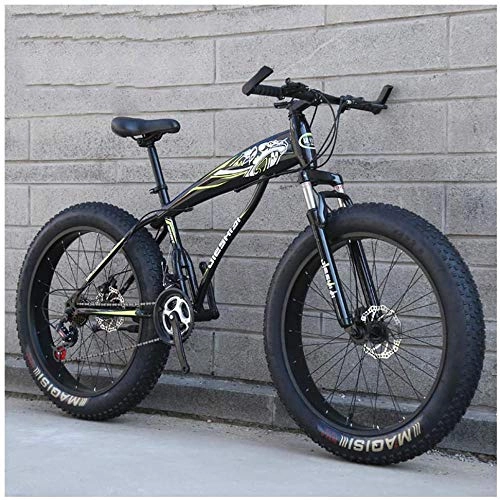 Fat Tyre Mountain Bike : XXCZB Mountain Bike Hardtail Fat Tire con Sospensione Anteriore per Adulti Uomo Donna 51 Pneumatici Larghi Bicicletta da Montagna Antiscivolo Bicicletta a Doppio Disco in Acciaio al Carbonio