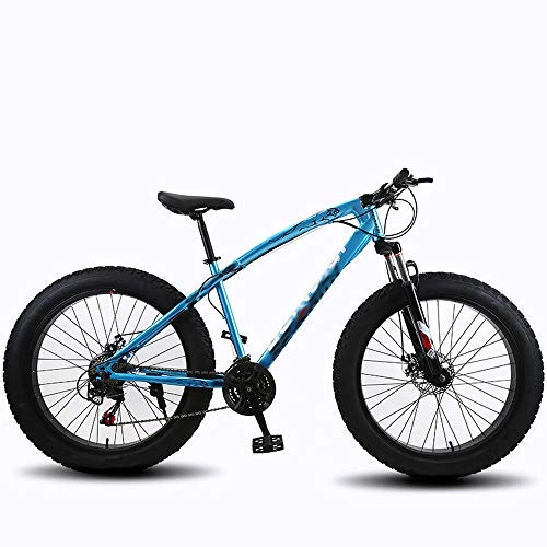 Fat Tyre Mountain Bike : YALIXI Mountain Bike, Fat Bike da 26 * 17 Pollici, Pneumatici Fuoristrada 4.0 con Assorbimento degli Urti a velocità variabile, Adulto Blu da 30 velocità