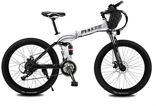 Mountain bike elettrica pieghevoles : 26 Pollici Bici Elettrica della Lega di Alluminio 36V 10Ah Lithium Battery Mountain Bike Biciclette, 21 velocit Shifter, con Un Sacchetto