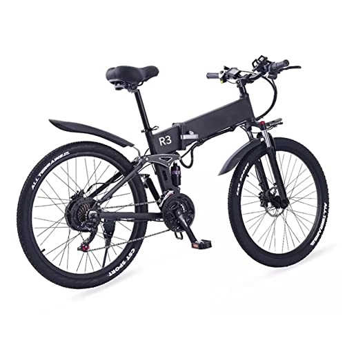 Mountain bike elettrica pieghevoles : Bici elettrica pieghevole 750 W, batteria per bici elettrica rimovibile da 12, 8 Ah da 48 V, 21 velocità, pneumatico da 26 pollici Bici elettriche pieghevoli per adulti, bici elettriche per donne e uom