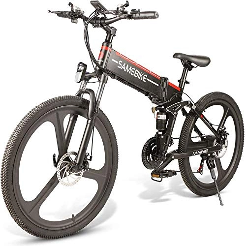 Mountain bike elettrica pieghevoles : FTF Elettrico Mountain Bike più Nuovi 350W E-Bike 26" in Alluminio Bicicletta Elettrica per Adulti con Rimovibile 48V 10AH agli Ioni di Litio 21 velocità Gears