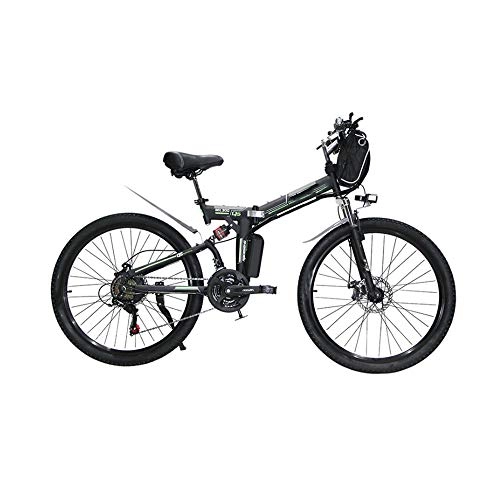 Mountain bike elettrica pieghevoles : MDZZ Bicicletta elettrica, 350W in Lega di Alluminio Mountain Biciclette, Pieghevole Professionale 21 velocità con Trasporto Biciclette, modalità di Lavoro Tre, 36v8ah