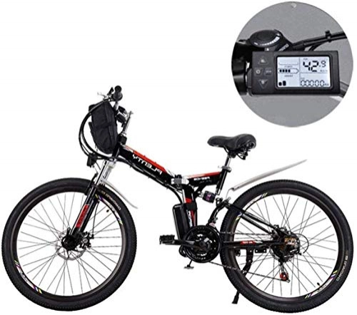 Mountain bike elettrica pieghevoles : MJY Mountain bike elettriche da 24 pollici, batteria al litio elettrica rimovibile con batteria al litio pieghevole con borsa appesa Tre modalità di guida 6-20, 18Ah / 864Wh