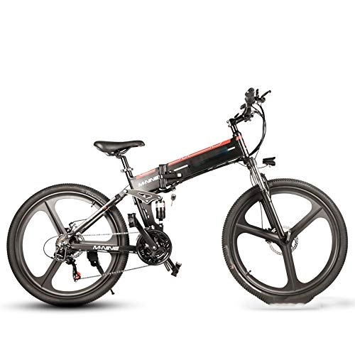 Mountain bike elettrica pieghevoles : NBWE Mountain Bike Multifunzionale Multifunzionale Pieghevole da 48V per ciclomotore da 48 V per Auto elettriche al Litio