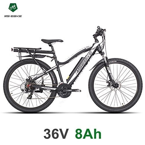 Mountain bike elettriches : 21 velocit, 27, 5 pollici Bicicletta elettrica, 36V Invisibility Battery, Suspension Fork, Both Disc Brake, E bike Mountain Bike (Standard)