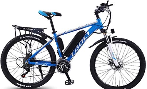 Mountain bike elettriches : 26-inch Bici elettrica for Adulti Auto elettrica Rimovibile Lithium Battery Booster Mountain Bike off-Road all-Terrain Vehicle for Uomini e Donne (Color : Blue, Size : 10AH65 km)