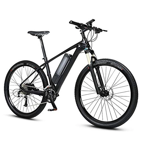 Mountain bike elettriches : 27, 5" E-Bike, Bicicletta Elettrica Bici da Montagna Materiale in Fibra di Carbonio con 36V 10.5Ah Removibile Batteria agli Ioni di Litio Super Resistenza 230km 27 velocità
