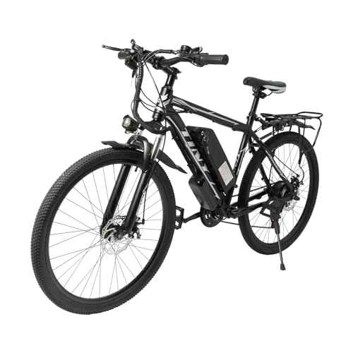 Mountain bike elettriches : AOAPUMM E-bike da donna 26 pollici, e-bike da uomo, 21 marce, bicicletta elettrica da città con batteria rimovibile da 48 V, 10 Ah, display LCD LCD da mountain bike