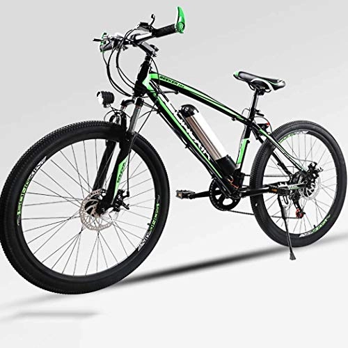 Mountain bike elettriches : Bici elettrica, 26" Mountain Bike per Adulti, all Terrain Biciclette, 30 km / H Safe Speed ?100 km Endurance Rimovibile agli ioni di Litio, Smart-Bici, Green a2