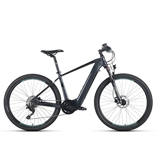 Mountain bike elettriches : Bici elettrica per Adulti 240 W 36 V Mid Motor 27.5 Pollici Bicicletta elettrica da Montagna 12, 8 Ah Batteria agli ioni di Litio Elettrica Cross Country Ebike (Colore : Black Blue)