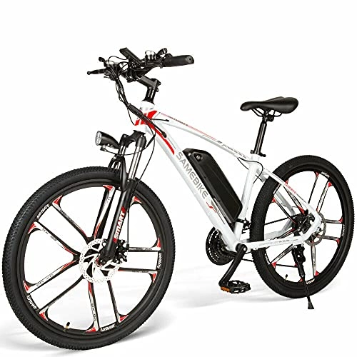 Mountain bike elettriches : Bicicletta elettrica 350W 48V Mountain bike elettrica 21 velocità 26 pollici Ebike MY-SM26 per adulti