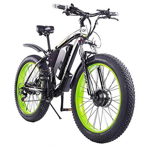 Mountain bike elettriches : Bicicletta Elettrica GOGOBEST GF700, Fat Bike Elettrica, Mountain Bike, E-Bike da 26''*4.0'', city bike, batteria da 48V 17, 5Ah, Pendenza superabile pendenza 45° (Verde)